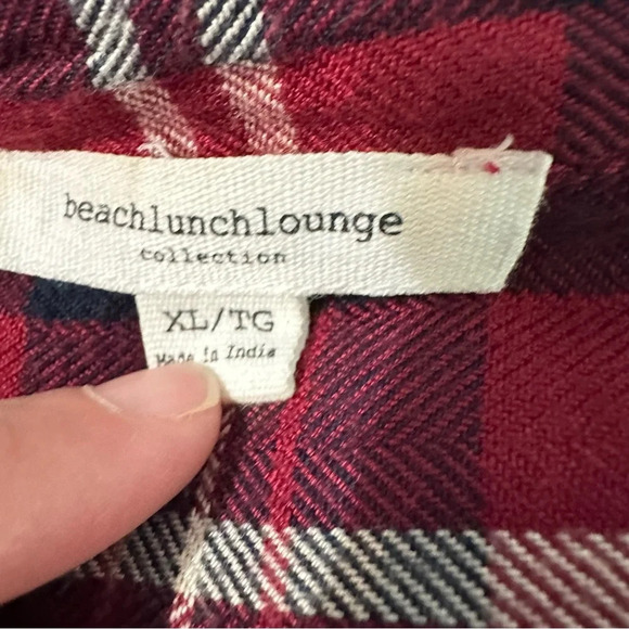 Beachlunchlounge women's size XL button down plaid long sleeve shirt - Picture 3 of 4
